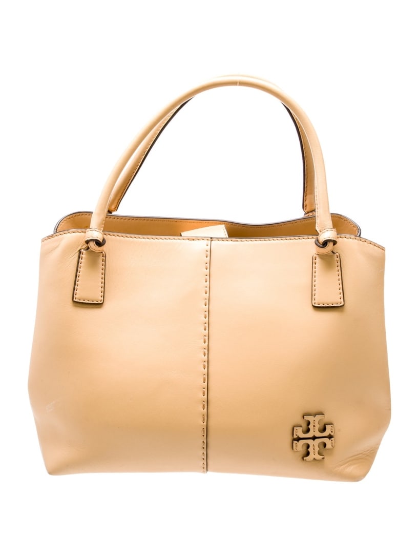 Tory Burch Neutrals Leather Snap Cls Top Hdl Bag (1 of 5)