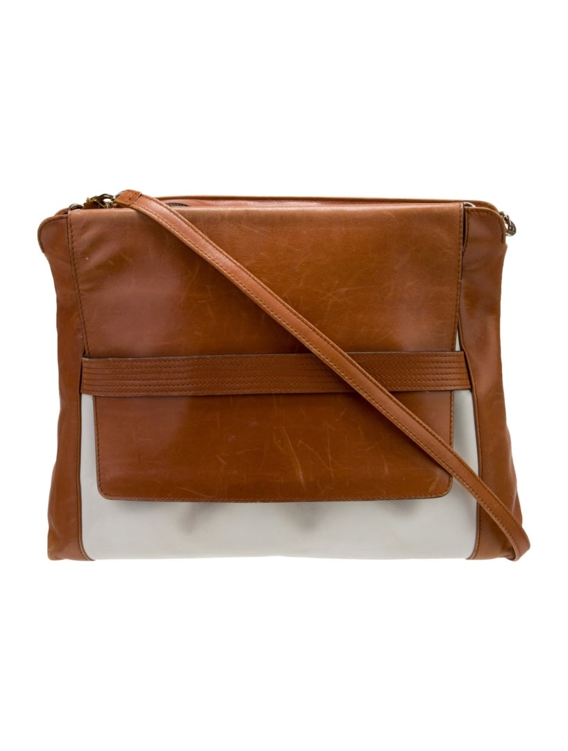 Salvatore Ferragamo Brown Leather Crossbody Bag: Condition is: good, pre-owned. Details: brown leather, silver-tone hardware, single shoulder strap, leather lining & single interior pocket, flap closure at front, shoulder strap drop: 20. 5", shoulde