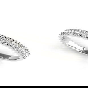 14k Wgold .12ct Diamond Pave Set Wedding Band: Size: 3. A charming wedding ring showcasing upper pave set diamonds. Crafted in fine 14k white gold. Ring information: metal: 14k white gold. Diamond information: ct. Tw. : 0. 12, number of diamonds: