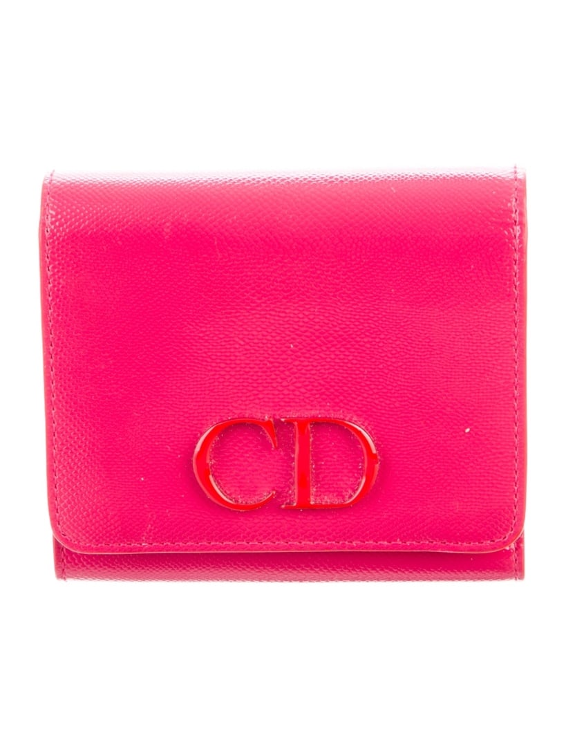 Christian Dior Pink Leather Compact Wallet (1 of 3)