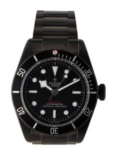 Tudor Heritage Black Bay Dark Automatic Men's 41mm: Condition is good, pre-owned. Details: black dial, deployant clasp, fits a wrist size of 6. 75 " or smaller, collection: heritage black bay, model name: dark, serial number: i6*****, movement: automat
