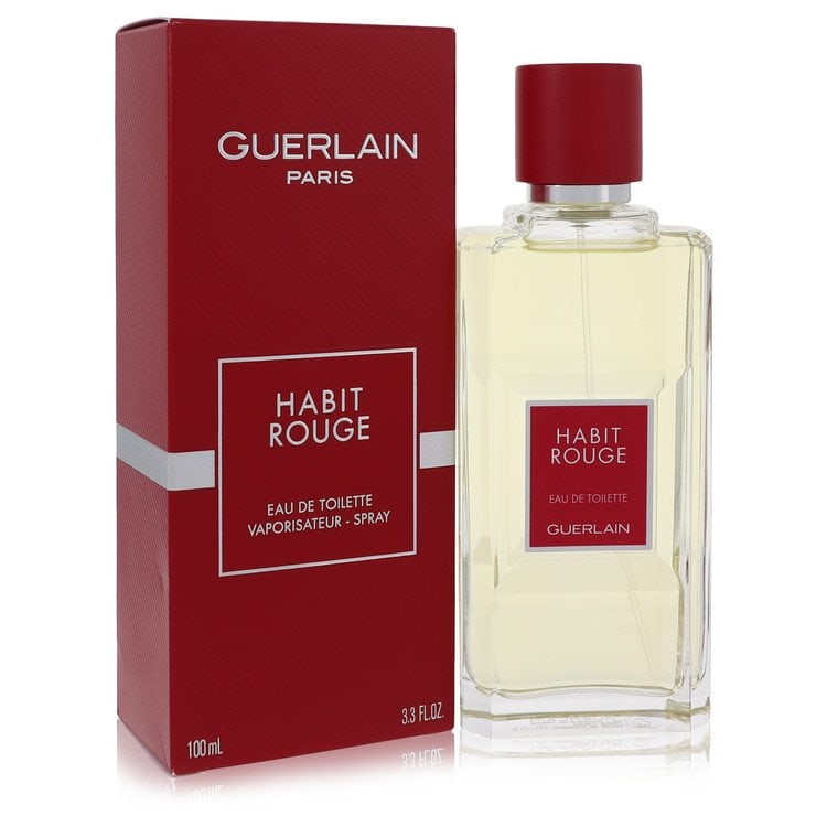 Guerlain Habit Rouge Men's 3.3 Oz Edt Spray: New, guaranteed authentic cologne!