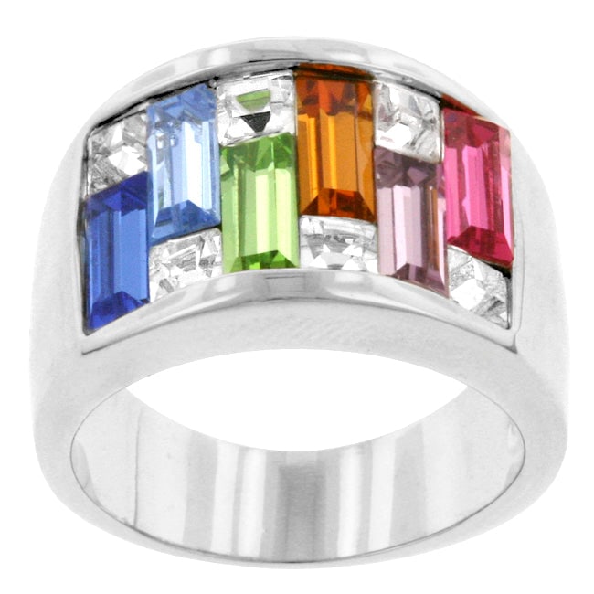 Elegant 4.35ct Multi-gemstone Cocktail Ring (1 of 3)