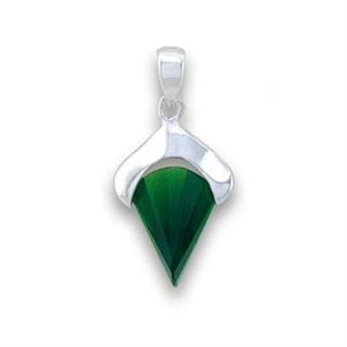 Pear 2.00ct Emerald Dagger Design Pendant: Pendant material:925 sterling silver, silver finish. Simulated gemstone(s). Weight (approx): 0. 99 (g). Center stone size: 10, 7 mm