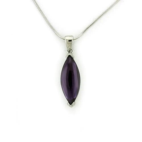 Marquis .75ct Amethyst Hanging Cat Eye Necklace (1 of 1)