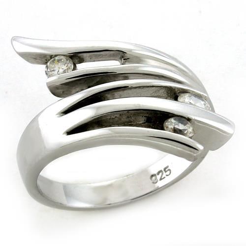 Stylish .18ct White Sapphire Bypass Ring (1 of 1)