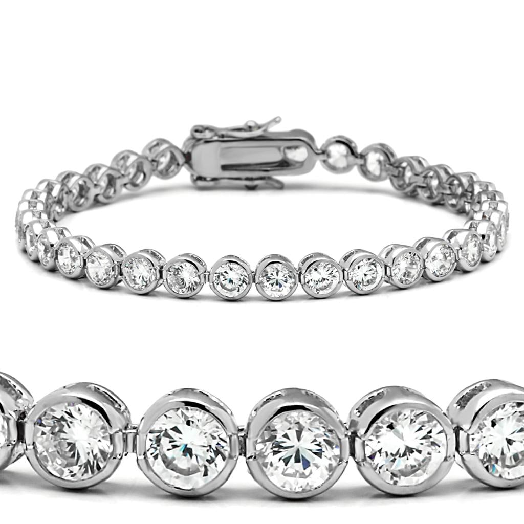 Round 12.00ct White Sapphire Tennis Bracelet (1 of 1)