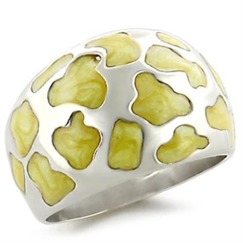 Stylish Yellow Epoxy Pattern Ring (1 of 1)