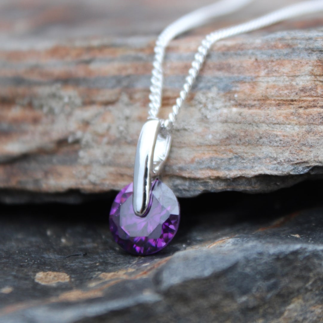 Round 3.87ct Amethyst Necklace (1 of 1)