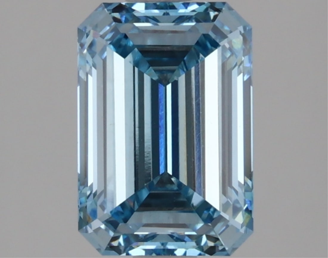 Fancy Blue Emerald Cut 2.03ct Vs1 Lab Diamond (1 of 2)
