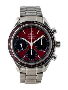 Omega Speedmaster Racing Red Dial Auto Men's 40mm: Condition is good, pre-owned. Details: red dial, deployant clasp, fits a wrist size of 7" or smaller, collection: speedmaster, model name: racing, serial number: 86******, movement: automatic, complic