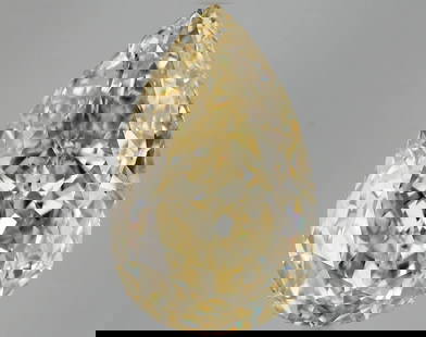 Fancy Yellow Pear Cut 10.10ct Vvs2 Lab Diamond: This igi-certified lab-grown pear cut diamond weighs 10. 10 carats and showcases a stunning fancy intense yellow color with vvs2 clarity. The diamond features excellent polish and excellent symmetry,