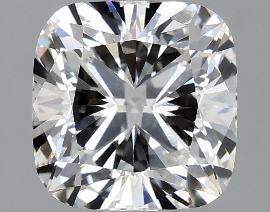 Igi Certified Cushion Cut 1.97ct Vs1 Lab Diamond: This igi-certified lab-grown cushion-cut diamond weighs 1. 97 carats and boasts f color grade with vs1 clarity. It features an excellent polish and excellent symmetry with no fluorescence. The diamond