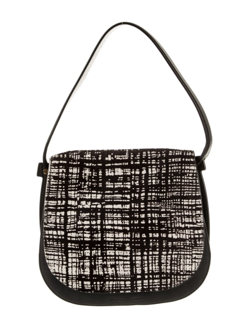 Ferragamo ミニパーティバッグ 黒 スエード ヒョウ柄最終値下げ Salvatore Ferragamo Handbags for Sale at Auction