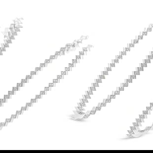 10k Gold 1.00ct Diamond Inside Out Hoop Earrings: This exquisite pair of solid 10k white gold earrings showcases a total of 104 genuine round-cut diamonds, each meticulously chosen for its exceptional beauty and allure. With a combined weight of 1. 0