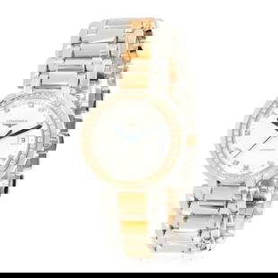 Longines Primaluna White Dial Auto Women's 30mm: Condition is very good, pre-owned. Details: white dial, butterfly clasp, fits a wrist size of 6. 5" or smaller, model name: primaluna, serial number: 40******, production year: 2020-2025, movement: au