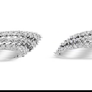 14k Gold 1.00ct Diamond 3-row Ring: Ring size: 6.5. This radiant modern band exudes sophistication with its trio of rows adorned with round-cut natural diamonds, emanating a captivating brilliance. Meticulously forged in sumptuous, 14k
