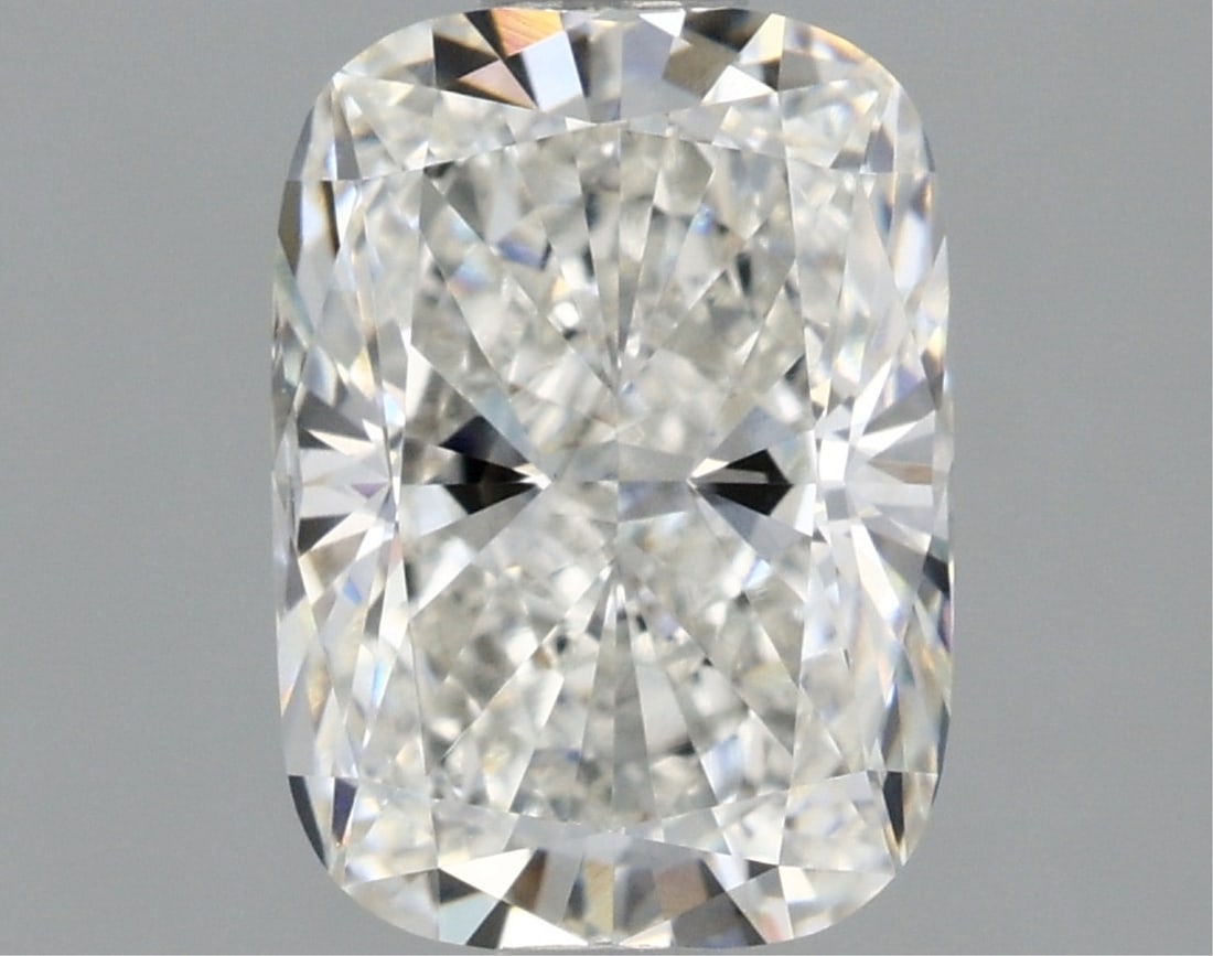 Igi Certified Cushion Cut 1.58ct Vs1 Lab Diamond: This igi-certified lab-grown cushion-cut diamond weighs 1. 58 carats and features g color grade with vs1 clarity. It boasts excellent polish and excellent symmetry with no fluorescence. The diamond me