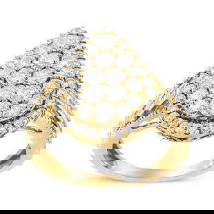 10k Gold-pl 1.52ct Diamond Halo Pear Cocktail Ring: Ring size: 6. This exquisite 1. 52 carat diamond cocktail ring is crafted in 10k yellow gold plated . 925 sterling silver. The striking design features a fancy-shape fashion ring adorned with sparklin