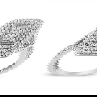 Dazzling .51ct Diamond Cluster Cushion Ring: Ring size: 6 this exquisite silver and diamond cushion cluster ring is a must-have for any woman who appreciates the finer things in life. Made from high-quality. 925 sterling silver, this ring featur