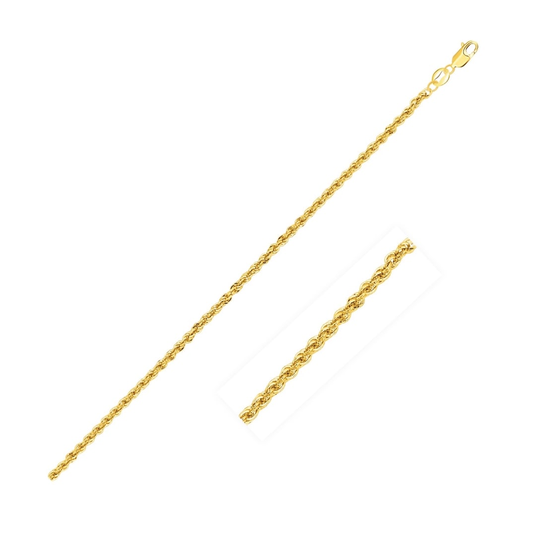 14k Gold Light Rope Chain 2.0mm Auction