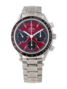 Omega Speedmaster Racing Red Dial Auto Men's 40mm: Condition is good, pre-owned. Details: red dial, deployant clasp, fits a wrist size of 6. 75" or smaller, collection: speedmaster, model name: racing, serial number: 86******, production year: circa 2