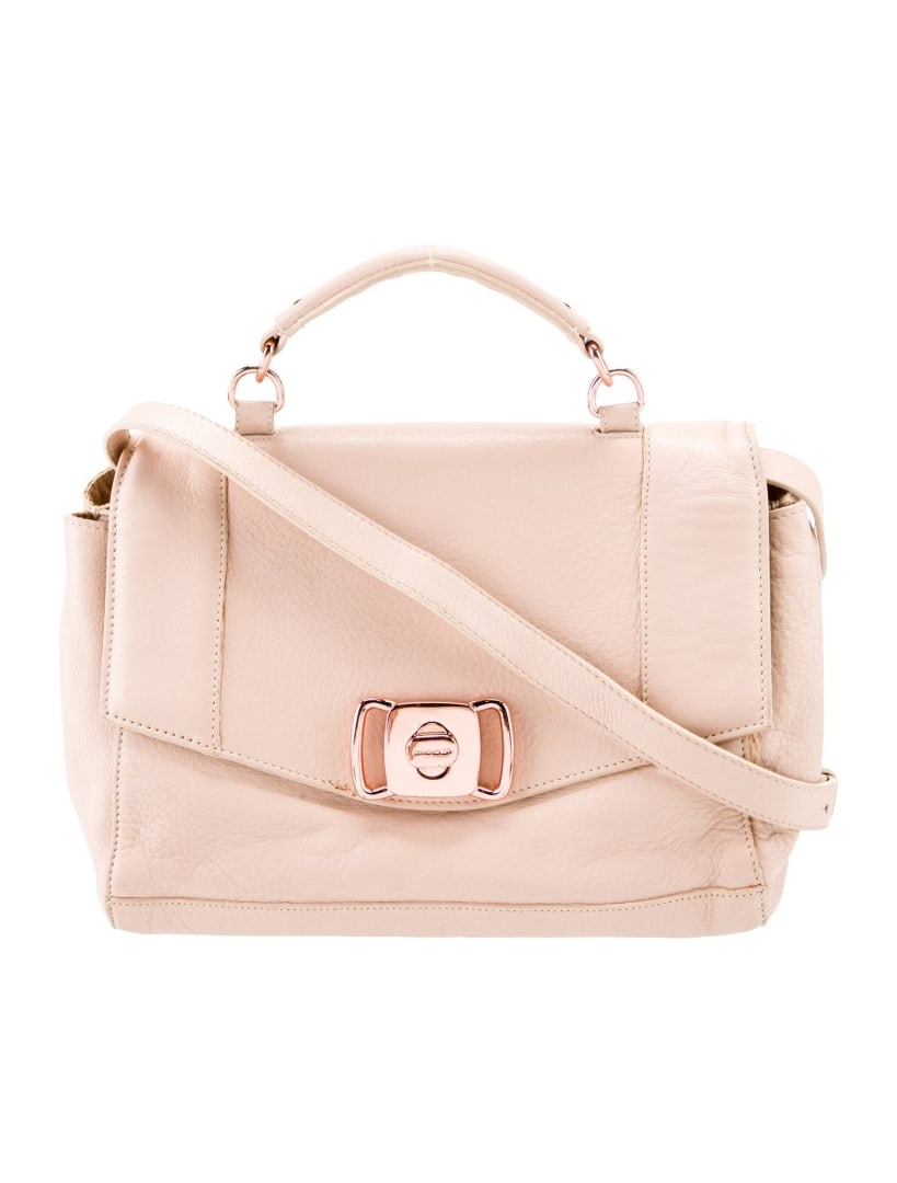 See By Chloe Neut Leather Turn-lock Crossbody Bag: Condition is: good, pre-owned. Details: neutrals leather, gold-tone hardware, flat handle & single adjustable shoulder strap, canvas lining & dual interior pockets, turn-lock & flap closures at front,