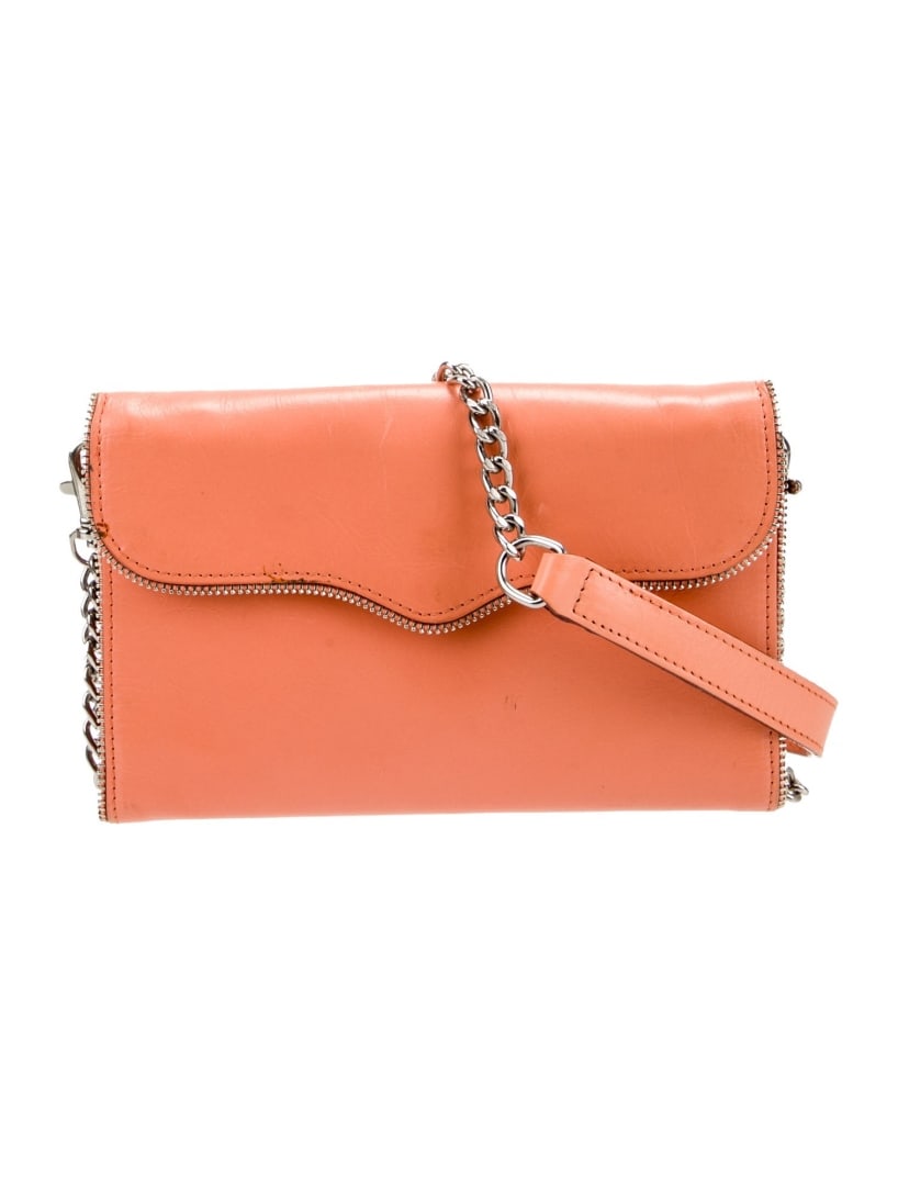 Rebecca Minkoff Orange Leather Snap Crossbody Bag (1 of 5)