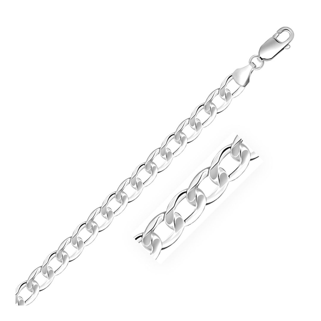 Sterling Silver High Polished Curb Chain 7.9mm (1 of 3)