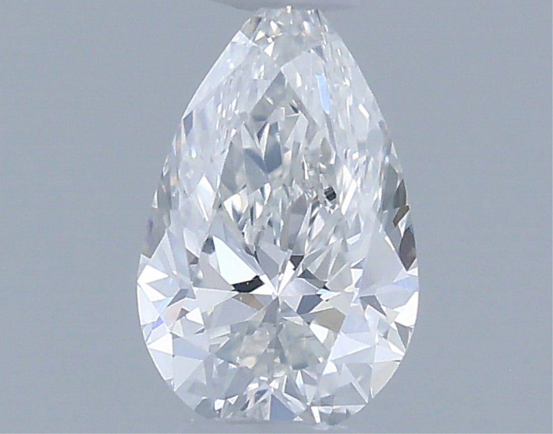 Gia Certified Pear Cut .31ct Si2 Diamond: This gia-certified natural pear cut diamond weighs 0. 31 carats and features g color grade with si2 clarity. It exhibits an excellent polish and very good symmetry with no fluorescence. This diamond m