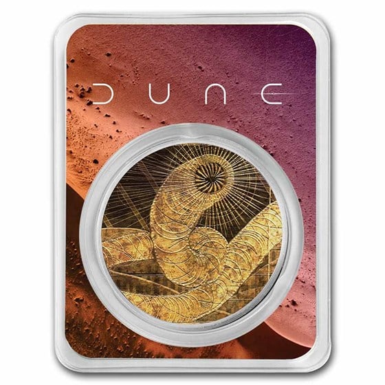 Dune Sand Worm 1 Oz Silver (colorized W/tep) (1 of 4)