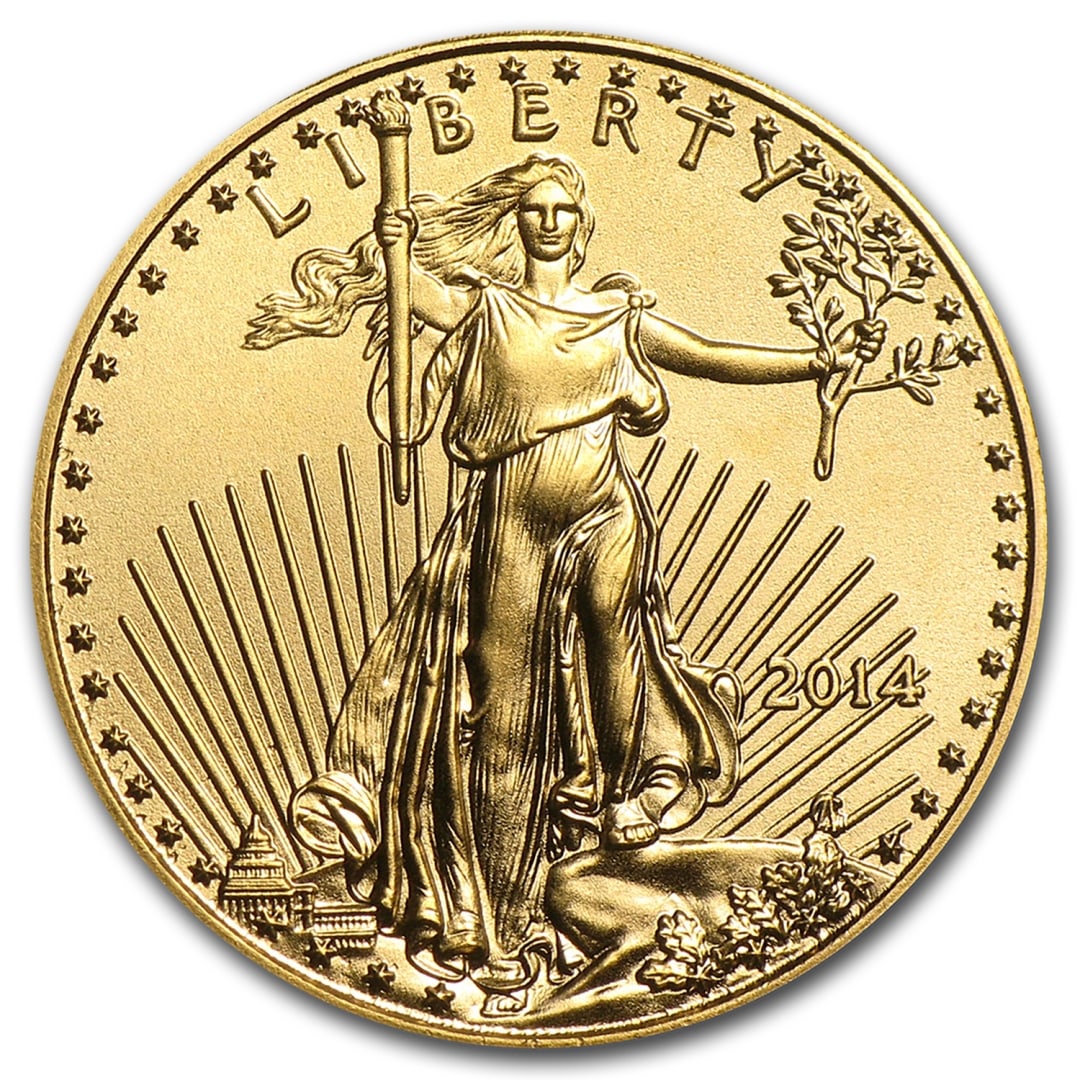 2014 1/10 Oz American Gold Eagle Bu (1 of 2)
