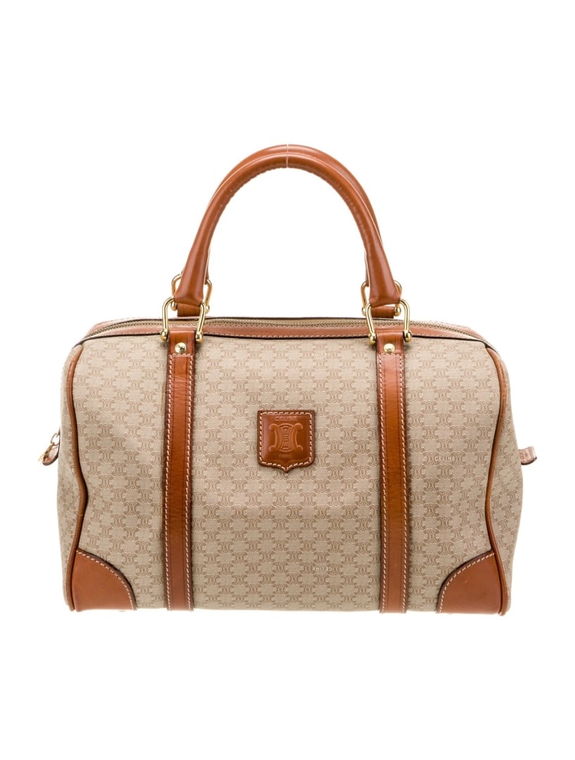 Celine Brn Macadam & Triomphe Zip Top Hdl Bag (1 of 6)