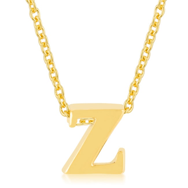 Goldtone Initial Small Letter Z Necklace (1 of 3)