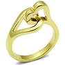 14k Gold Ip Interlocking Heart Ring
