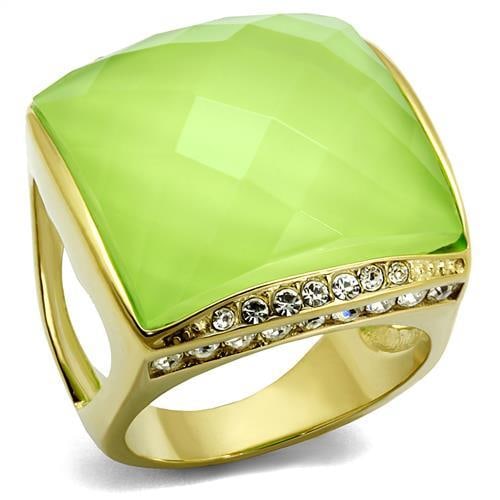 14k Gold Ip 20.30ct Apple Green Peridot Ring (1 of 1)