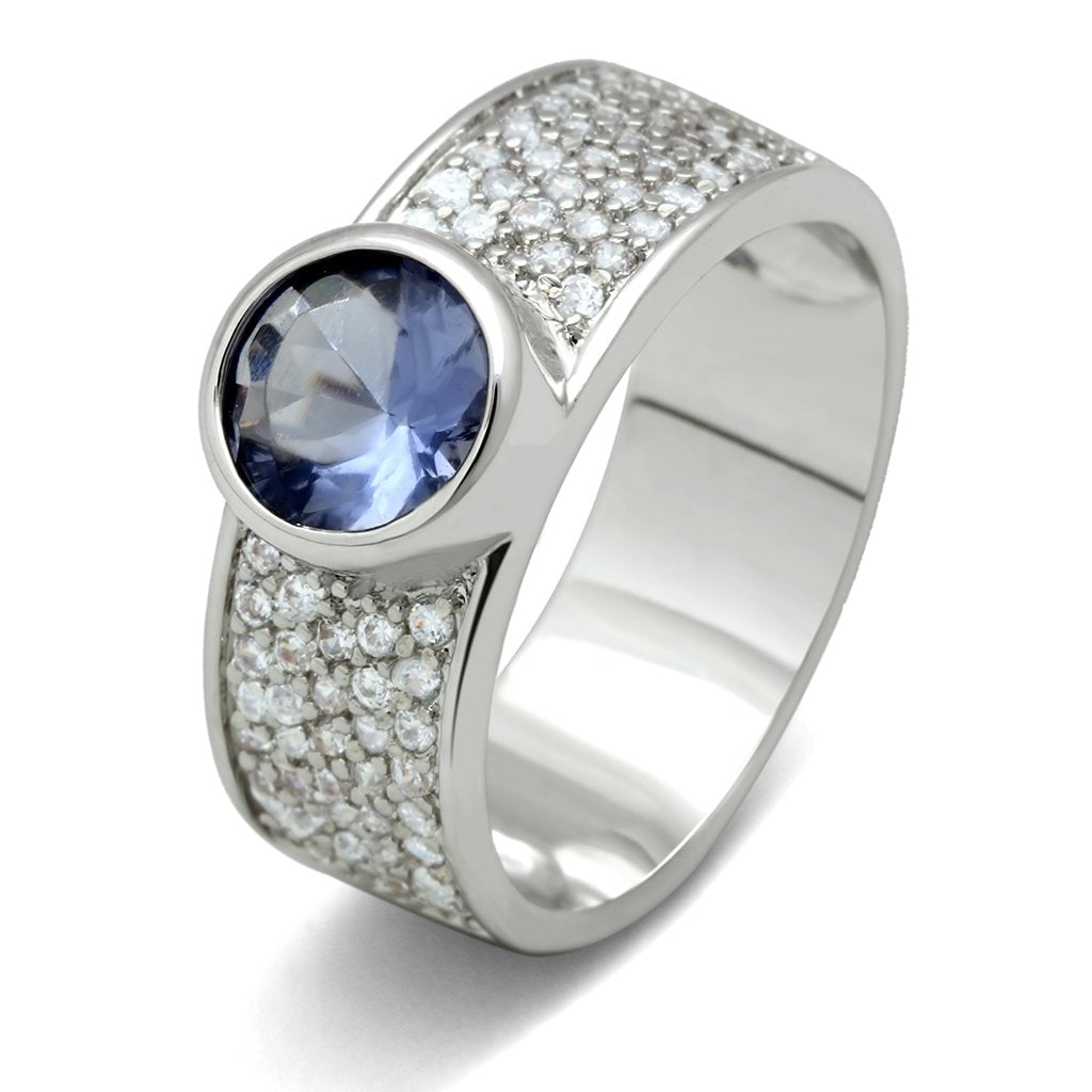 Round 2.44ct Blue Sapphire & Pave Topaz Band (1 of 3)