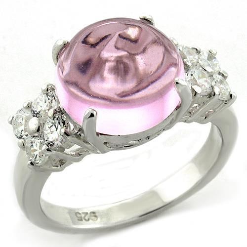 Chic .80ct Sapphire & Pink Acrylic Statement Ring (1 of 1)