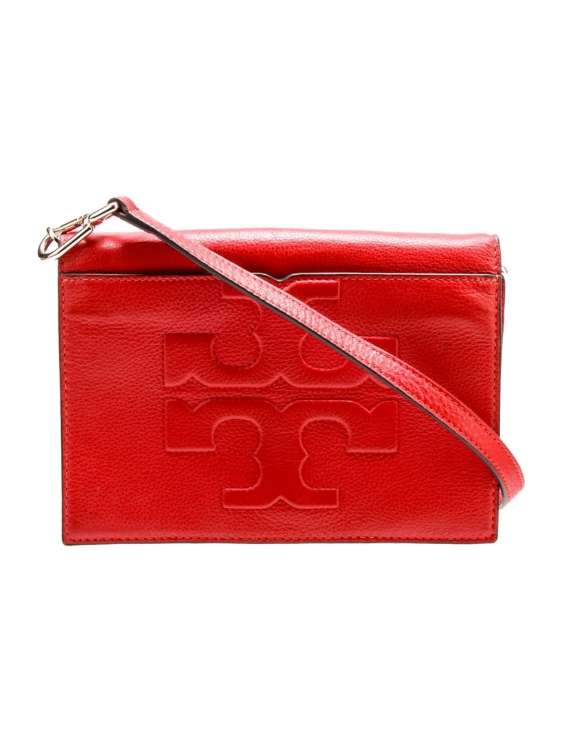 Tory Burch Paisley Red Leather Snap Crossbody Bag (1 of 5)