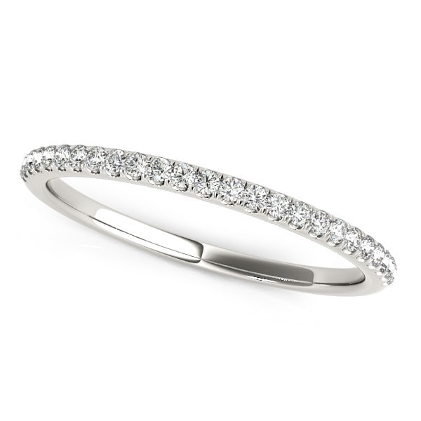 14k White Gold .12ct Diamond Wedding Band (1 of 1)