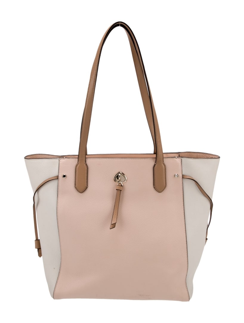 Kate Spade Pink Leather Colorblock Zip Cls Tote (1 of 5)