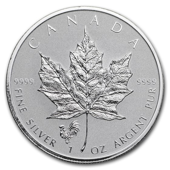2017 1 Oz Silver Maple Leaf Lunar Rooster Privy Bu (1 of 3)