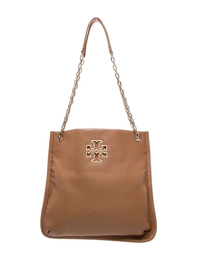 Tory Burch Orange Leather Chain-link Shldr Bag (1 of 5)