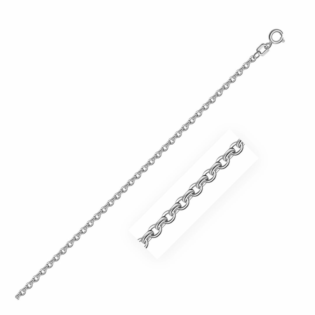 14k White Gold Rolo Chain 1.9mm (1 of 4)