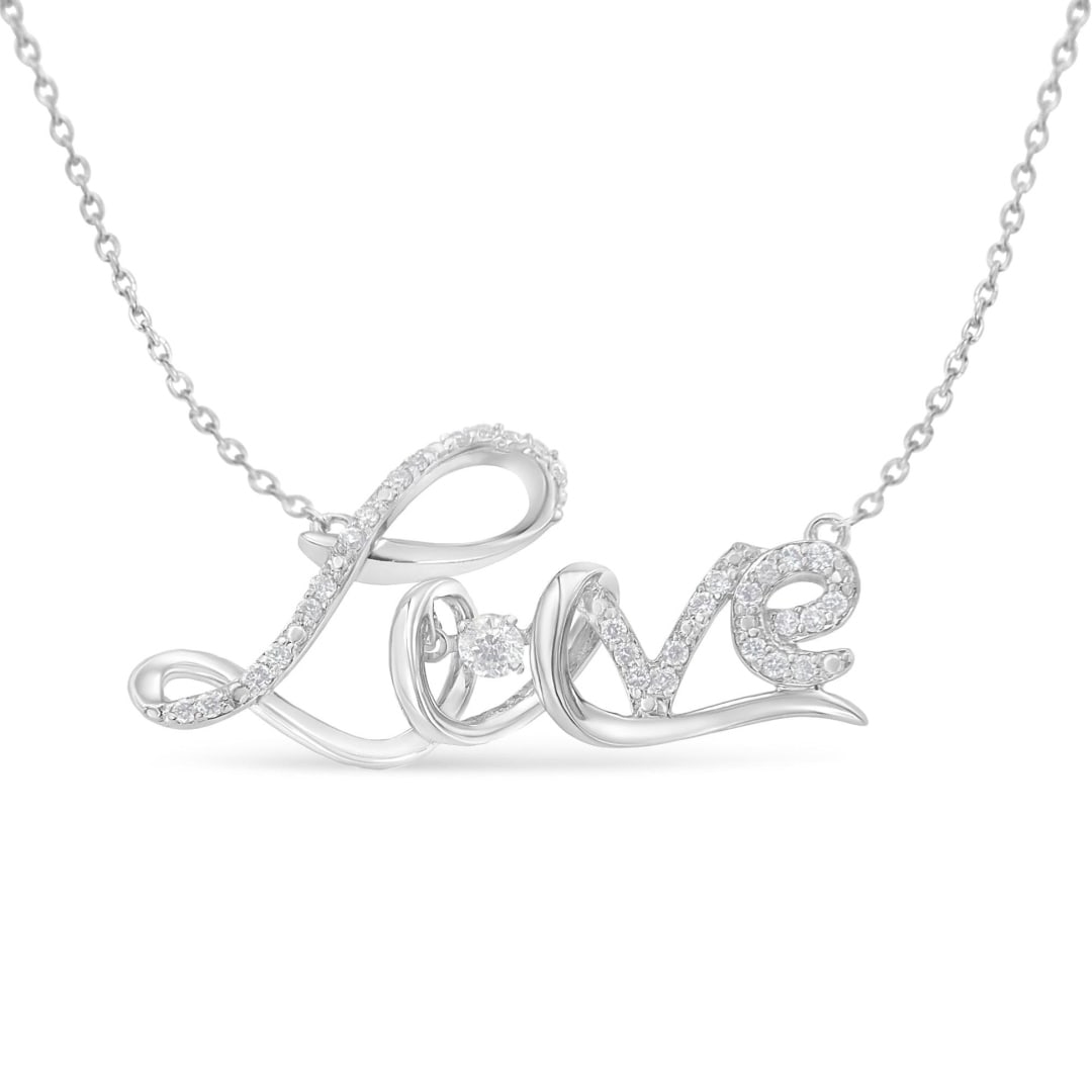Stunning .24ct Diamond "love" Necklace (1 of 4)