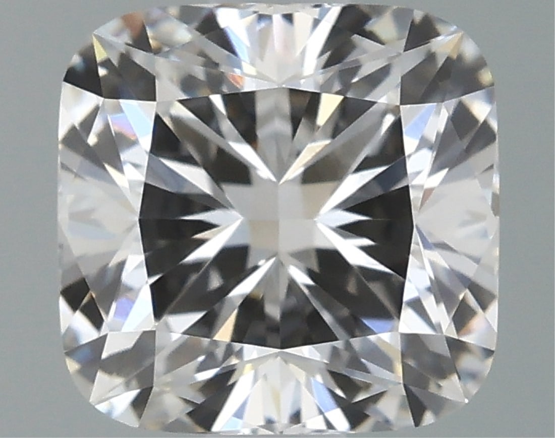 Igi Certified Cushion Cut 1.34ct Vs1 Lab Diamond: This igi-certified lab-grown cushion-cut diamond weighs 1. 34 carats and boasts f color grade and vs1 clarity. With excellent polish and excellent symmetry with no fluorescence, this diamond measures 