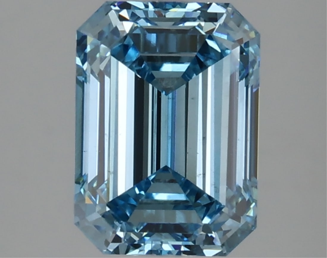 Fancy Blue Emerald Cut 2.47ct Vs1 Lab Diamond (1 of 2)