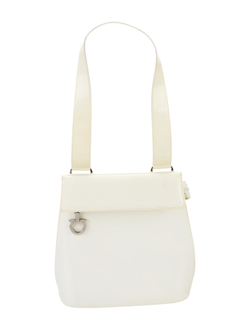 Salvatore Ferragamo Neut Leather Zip Cls Shldr Bag (1 of 5)