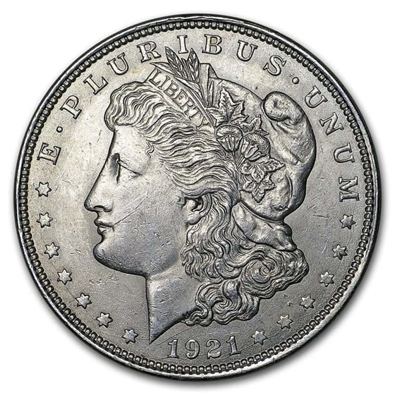 1921 Morgan Silver Dollar Bu (1 of 2)