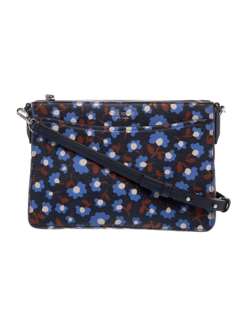 Kate Spade Blue Leather Zip Crossbody Bag (1 of 5)